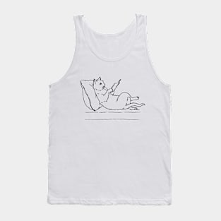 Reading Cat Tank Top